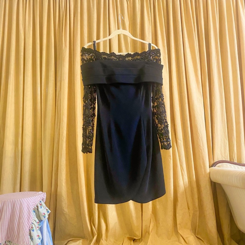 black beaded dress